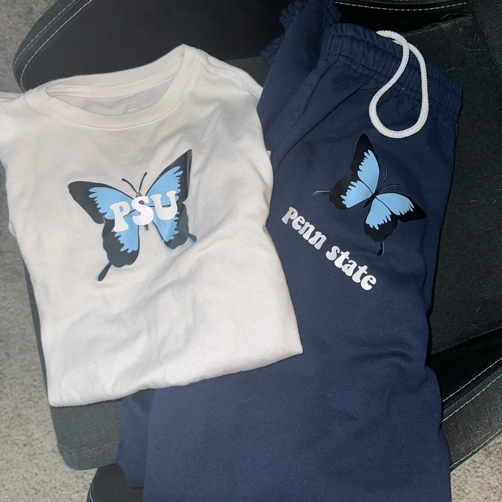 Custom made Penn state top and sweatpants